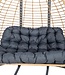 2-Seater Hanging Egg Chair AJAR – Luxury Slate Finish | Double Swing Chair