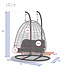 2-Seater Hanging Egg Chair AJAR – Luxury Slate Finish | Double Swing Chair