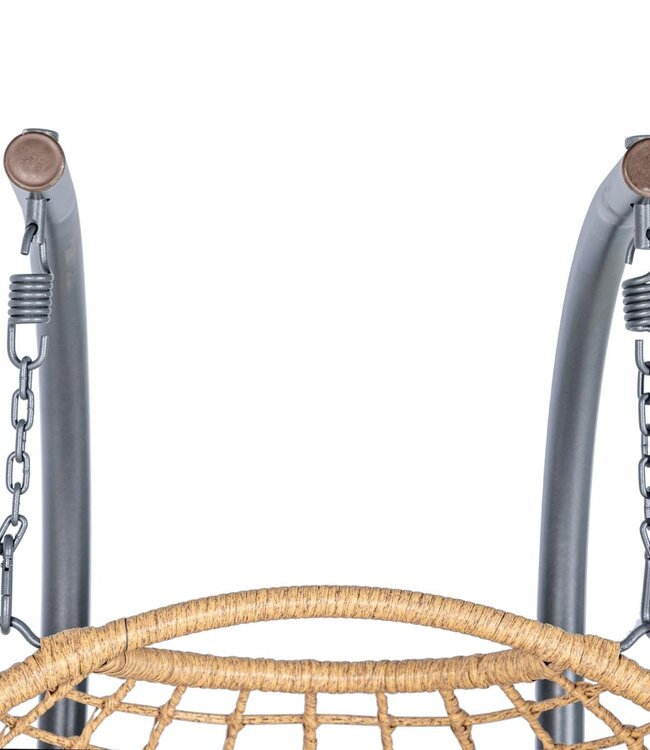 2-Seater Hanging Egg Chair AJAR – Luxury Slate Finish | Double Swing Chair