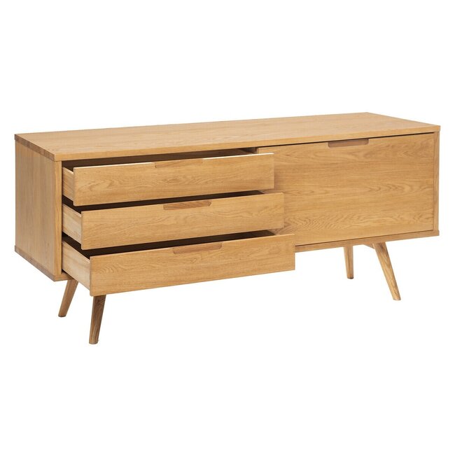 Sideboard 1 Door "Digha" - Oak - 160x72 cm
