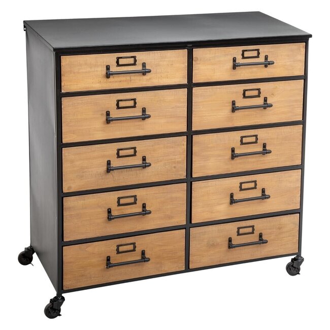 Double Sideboard with 10 Drawers - Baris