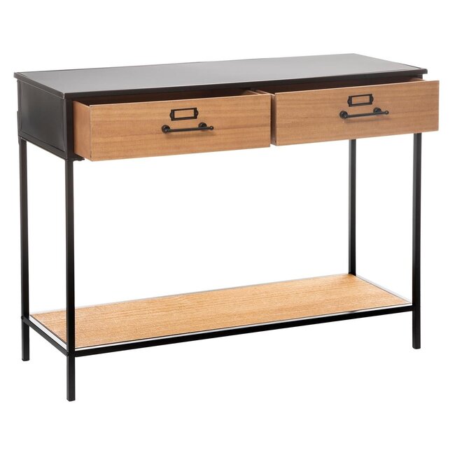 Console 2 Lades - Baris - Zwart - L. 112 cm