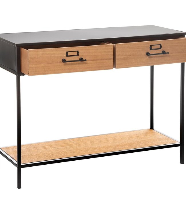Console 2 Lades - Baris - Zwart - L. 112 cm