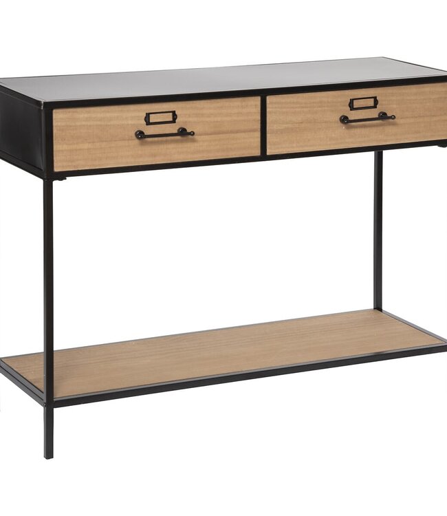 Console 2 Lades - Baris - Zwart - L. 112 cm