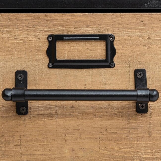 Chest of drawers - Chiffonier - Black - Baris - 5 drawers