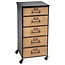 Chest of drawers - Chiffonier - Black - Baris - 5 drawers
