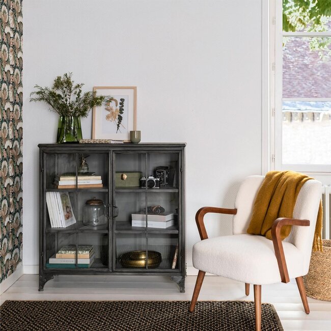 Dressoir met 2 Deuren  - Broc - Grijs - 102x101 cm