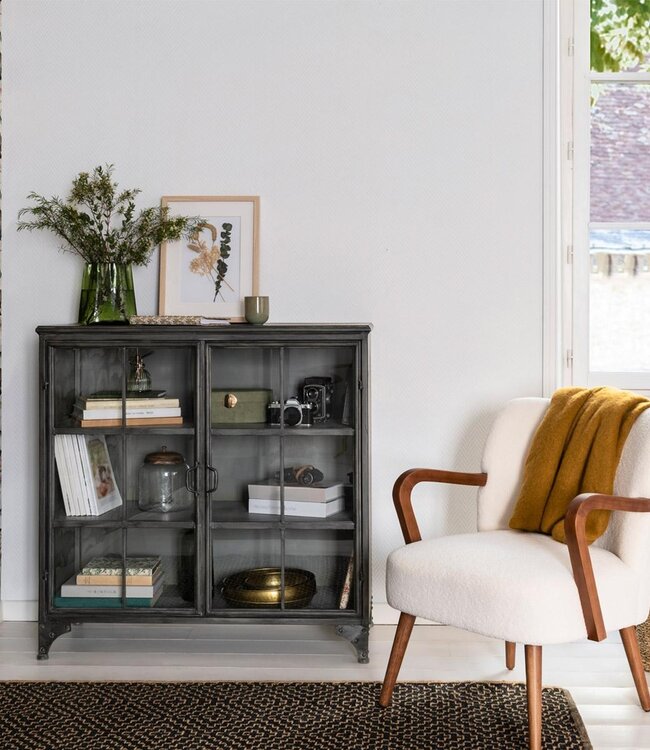 Sideboard with 2 doors - Broc - Grey - 102x101 cm