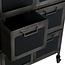 Chest of drawers - Chiffonier - Black Metal, 9 Drawers - Broc