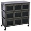 Atmosphera Kommode - Chiffoniere - Schwarzes Metall, 9 Schubladen - Broc
