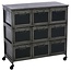 Ladekast - Chiffoniere - Zwart Metaal, 9 Lades - Broc