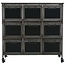 Chest of drawers - Chiffonier - Black Metal, 9 Drawers - Broc