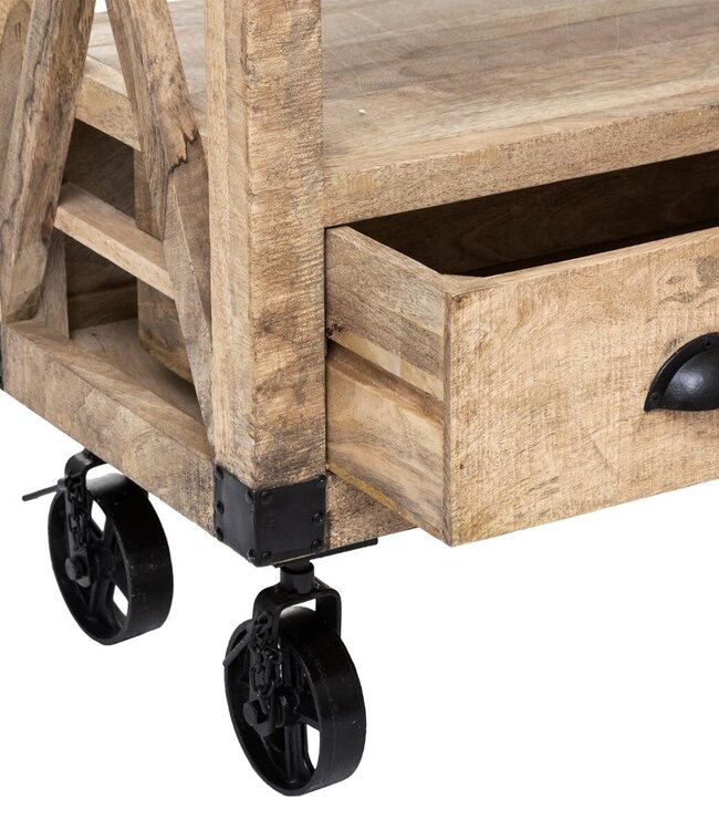 Boekenkast - Silas - Mangohout - 90x180 cm