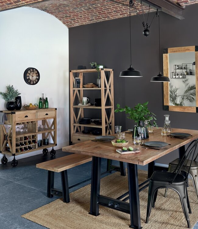 Boekenkast - Silas - Mangohout - 90x180 cm