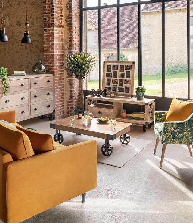 Sideboard for 6 drawers - Silas - Mango wood - 150x40 cm