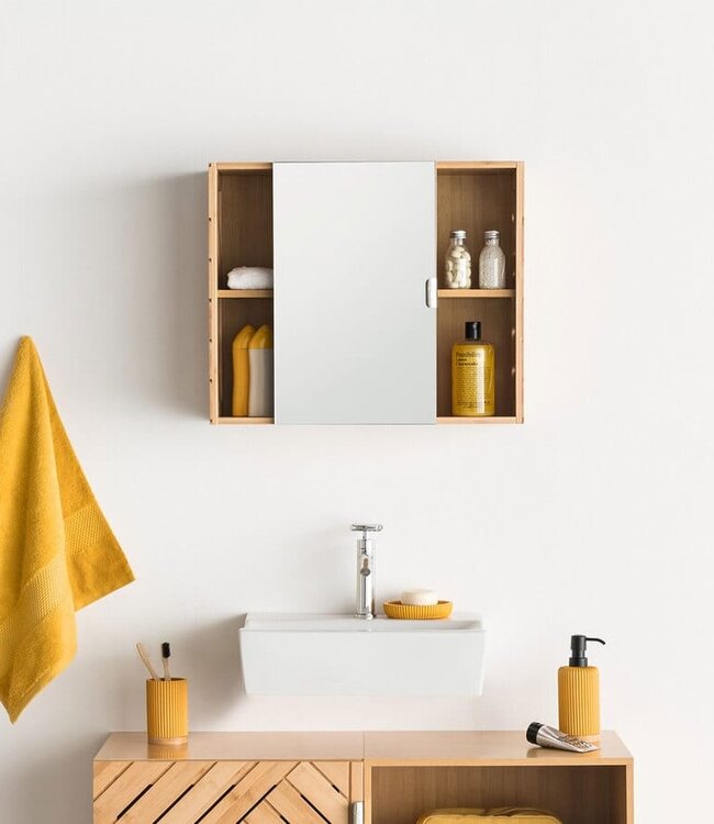 Sliding Cabinet with Mirror - 20cm x 54cm x 44.5cm