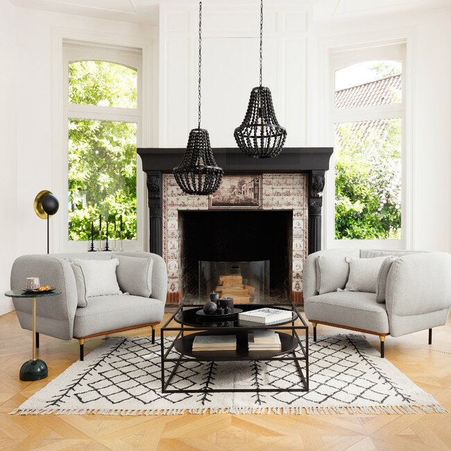 Fauteuil - Isée - muisgrijs - eigentijds design