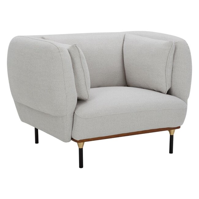 Armchair - Isée - mouse grey - contemporary design
