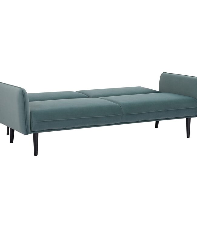 Sofa Bed - Daria - 3-seater - Velvet - Celadon Green - Retro Style