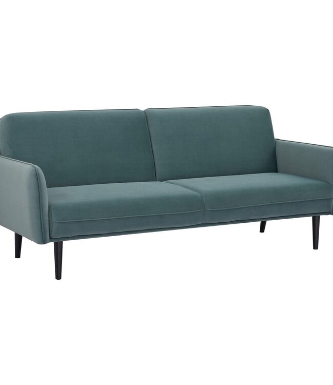 Slaapbank - Daria - 3-zits - Fluweel - Celadongroen - Retrostijl