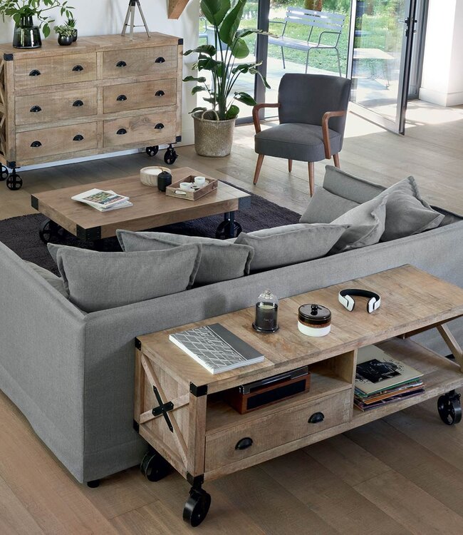 Bank - Odilon - 3-zits - Grijs - Comfortabel en Trendy