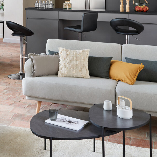 Convertible Sofa - Jack - 3-Seater - Mouse Grey