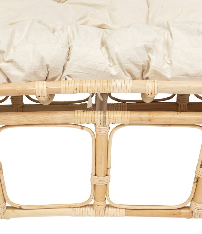 Bench - Mamasan - 2-Seater - Rattan - White - Ethnic Chic Design