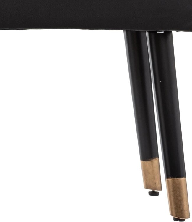 Velvet bench - Salome - Black - 100x35 cm