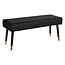Velvet bench - Salome - Black - 100x35 cm