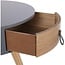 Home Deco Nachttisch mit Schublade - Rund - Grau