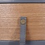 Bedside table with drawer - round - grey