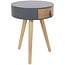 Home Deco Nachttisch mit Schublade - Rund - Grau