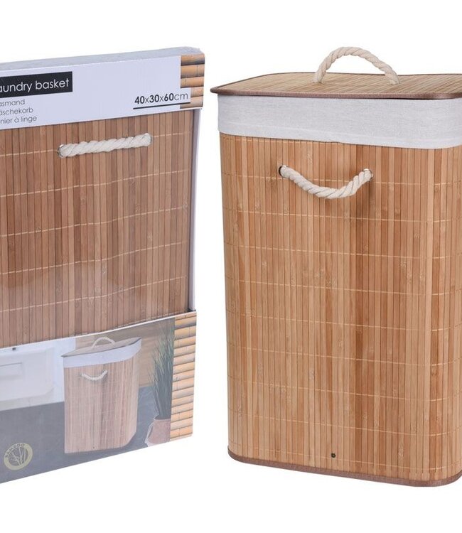 Opvouwbare Wasmand – Bamboe – 40x30x60 cm