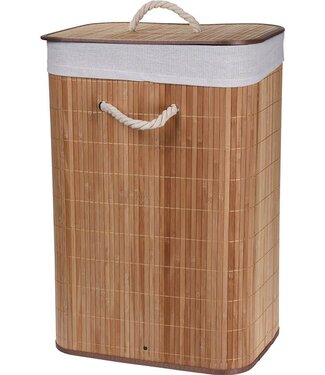 Foldable Laundry Basket – Bamboo – 40x30x60 cm