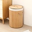 Wasmand met Deksel - Bamboe - Rond - 48 Liter