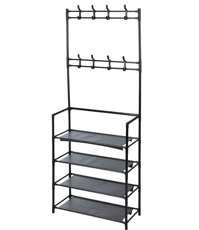 Kledingrek met Schoenenplankjes en Kapstokhaakjes