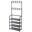 Clothing Rack with Shoe Shelves and Hooks