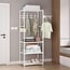 Ceruzo Clothes Rack with 3 Shelves - White