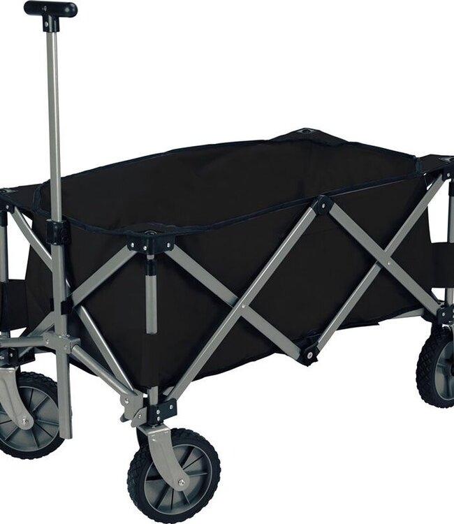 Bolderkar opvouwbaar - zwart -  90x49x58 cm