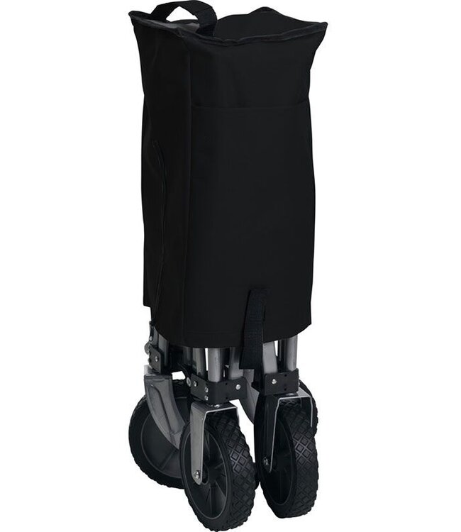 Bolderkar opvouwbaar - zwart -  90x49x58 cm