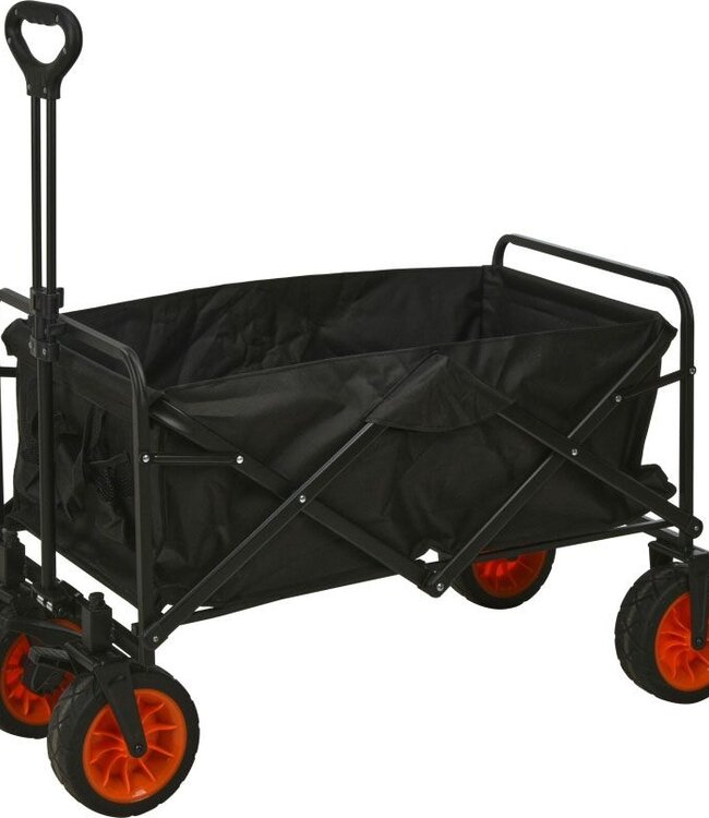 Bolderkar - Vouwbaar - 101x56x104 - Zwart