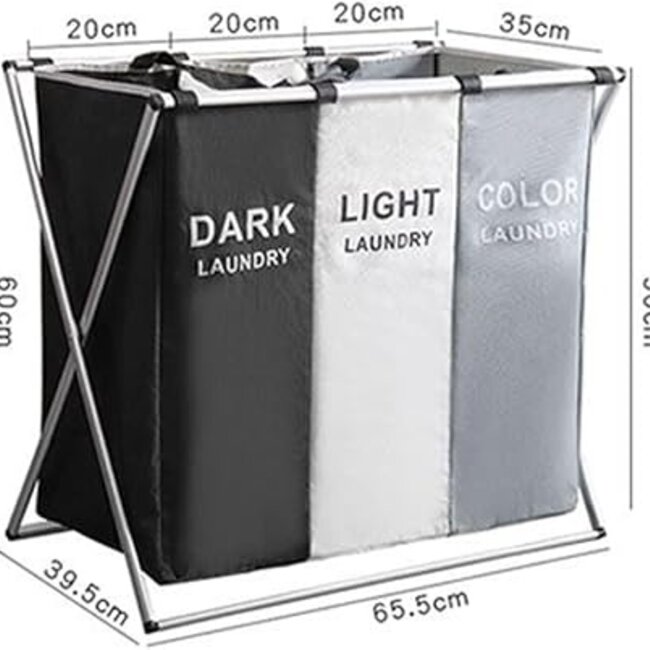 Laundry Basket 3 Compartments