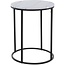 Marble Look Side Tables Set of 2 - White