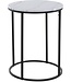Marble Look Side Tables Set of 2 - White