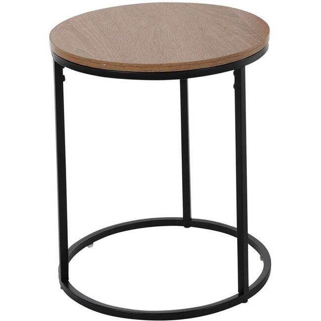 Side Tables Set of 2 - Wood and Metal