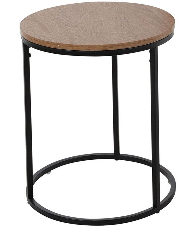 Side Tables Set of 2 - Wood and Metal