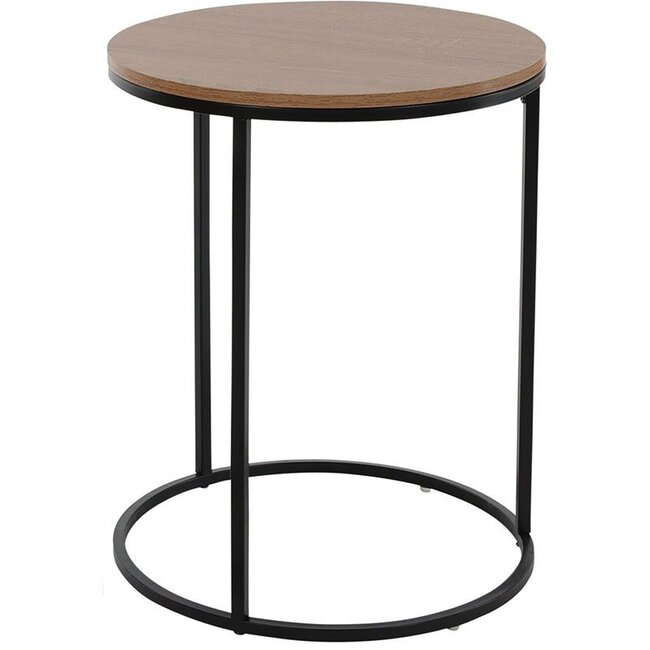 Side Tables Set of 2 - Wood and Metal