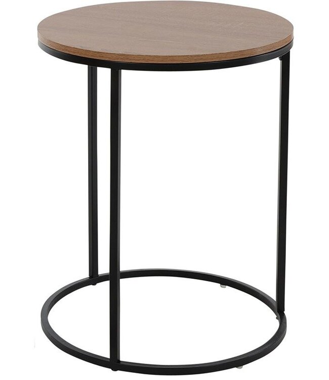Side Tables Set of 2 - Wood and Metal