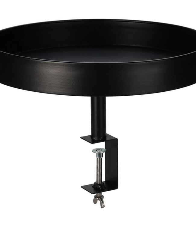 Dienbladtafel met Klem – Zwart – Ø36 cm