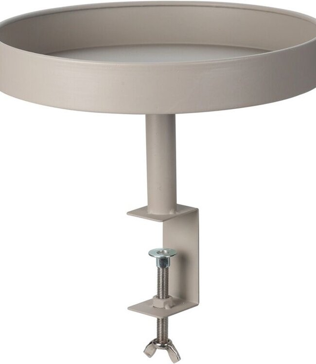 Dienbladtafel met Klem – Taupe – Ø28 cm